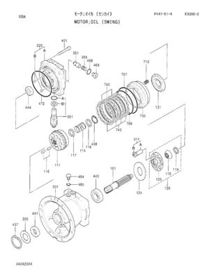 M2X96 0409203 4247870 0409224 شفت محرک موتور، قطعات پمپ هیدرولیک EX200-2